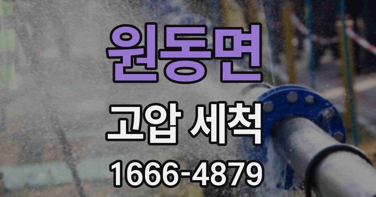 원동면 고압 세척