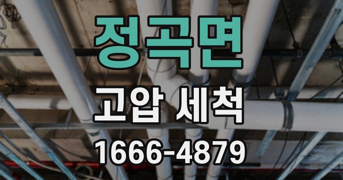정곡면 고압 세척