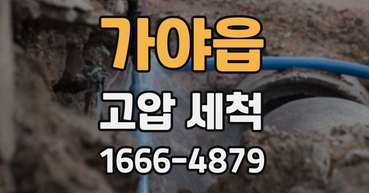 가야읍 고압 세척