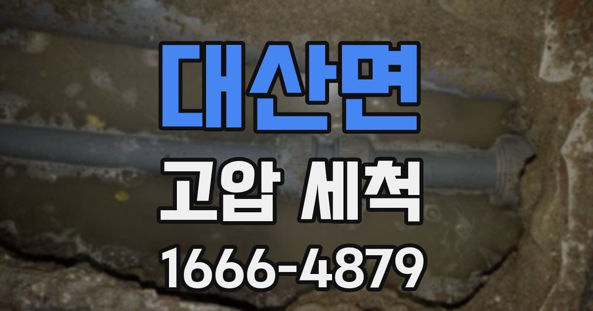 대산면 고압 세척