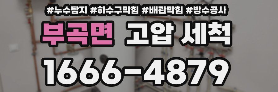 부곡면 고압 세척