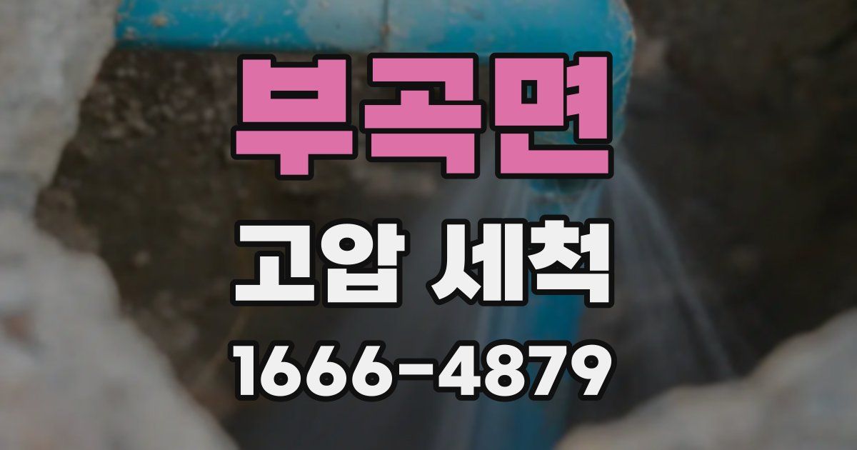 부곡면 고압 세척