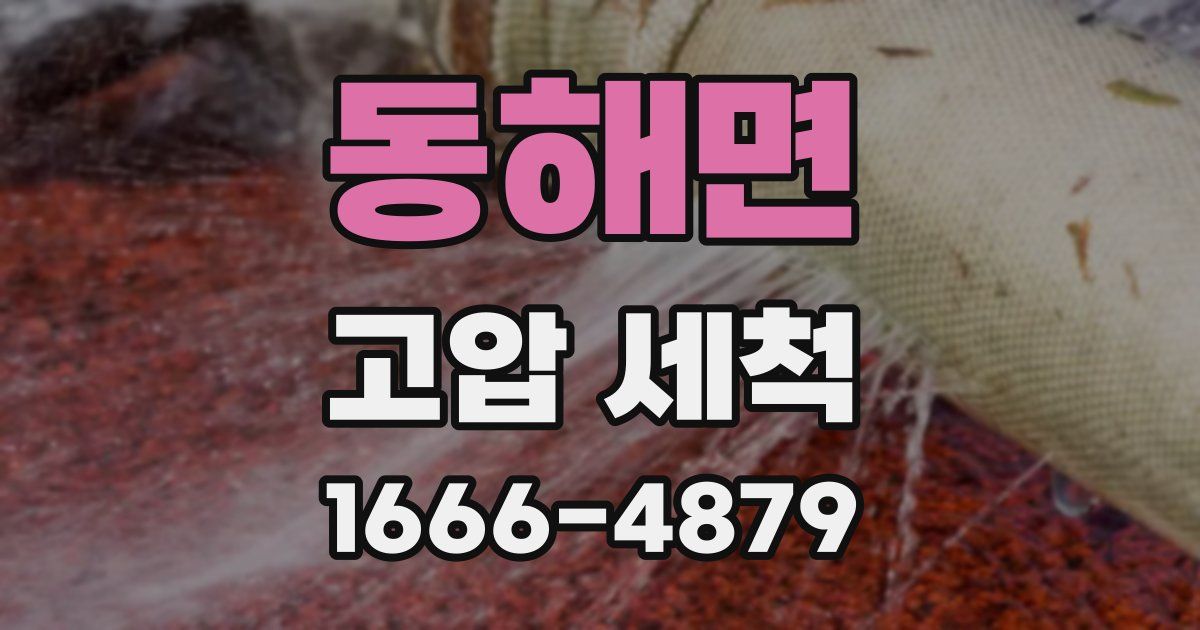 동해면 고압 세척