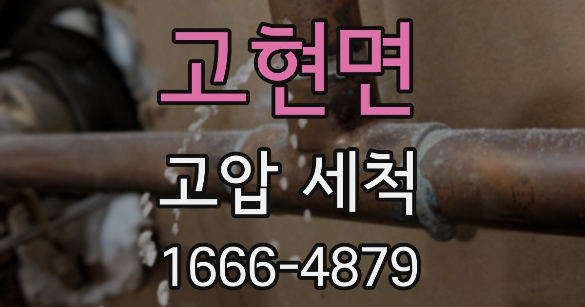 고현면 고압 세척