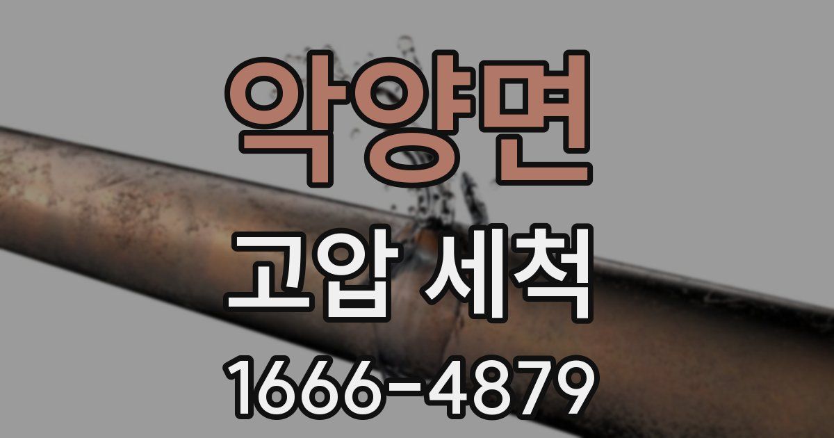 악양면 고압 세척