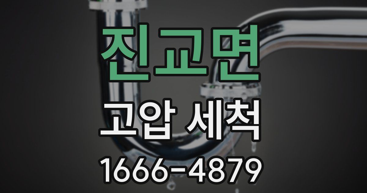진교면 고압 세척