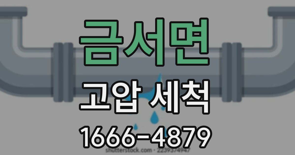 금서면 고압 세척