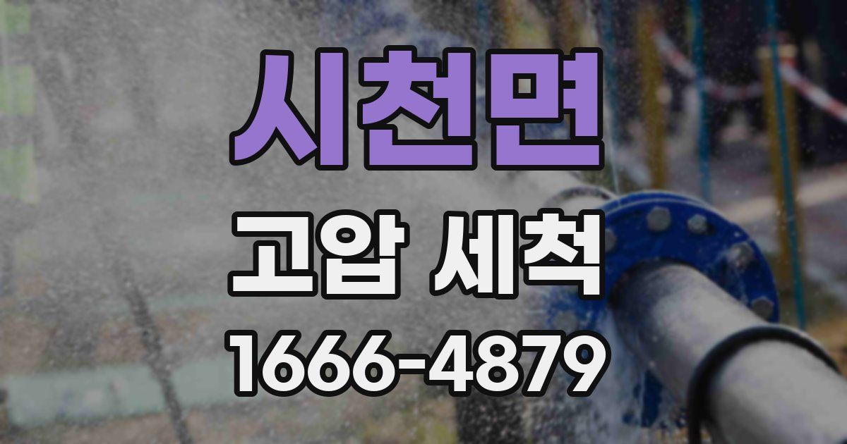 시천면 고압 세척