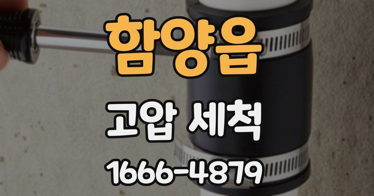 함양읍 고압 세척
