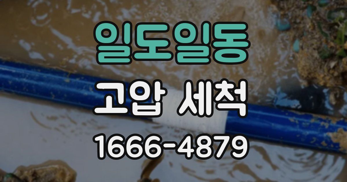 일도일동 고압 세척