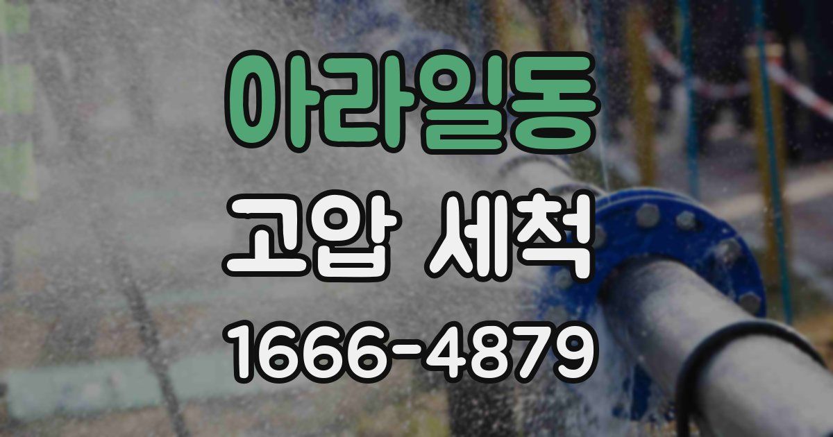 아라일동 고압 세척