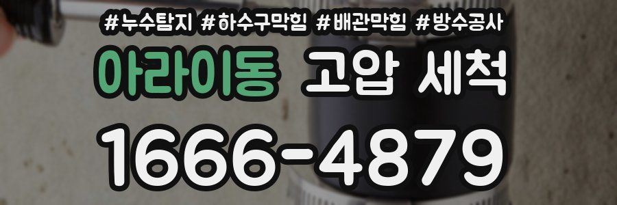 아라이동 고압 세척