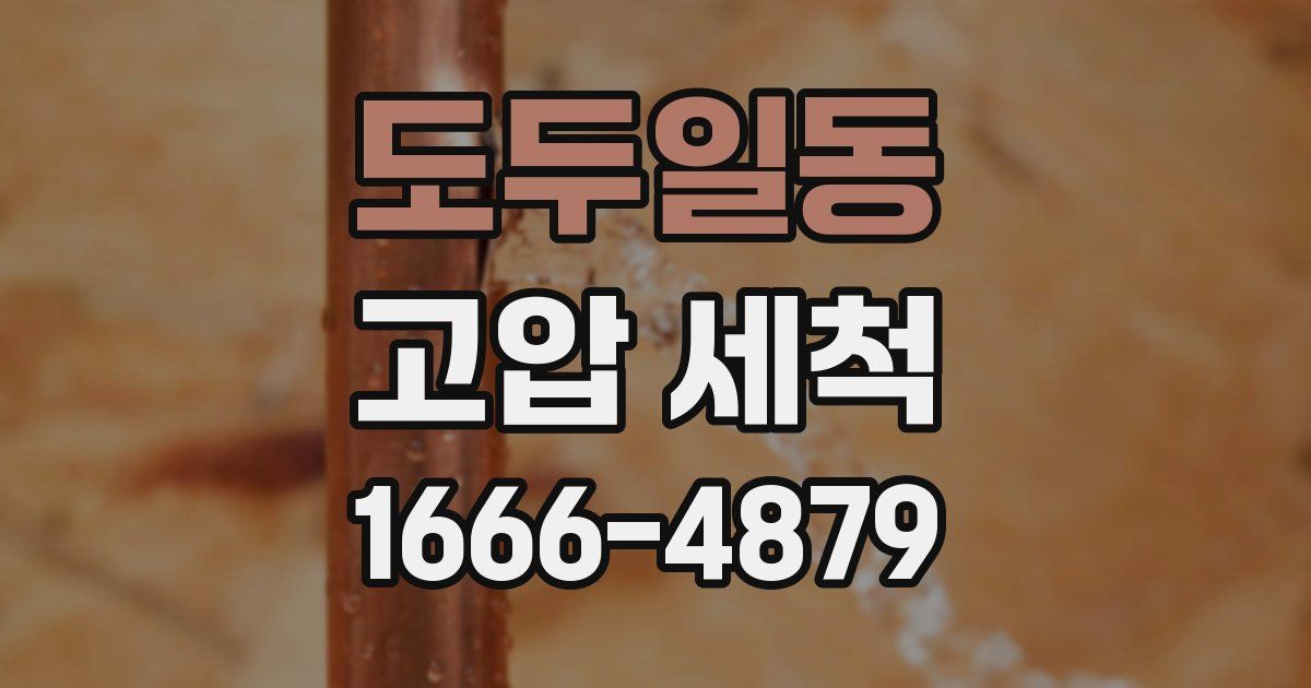 도두일동 고압 세척