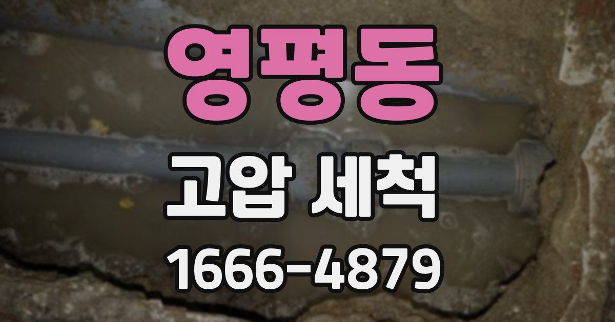 영평동 고압 세척