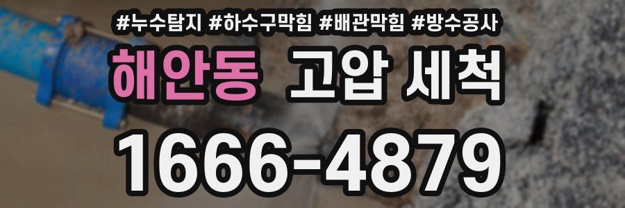 해안동 고압 세척