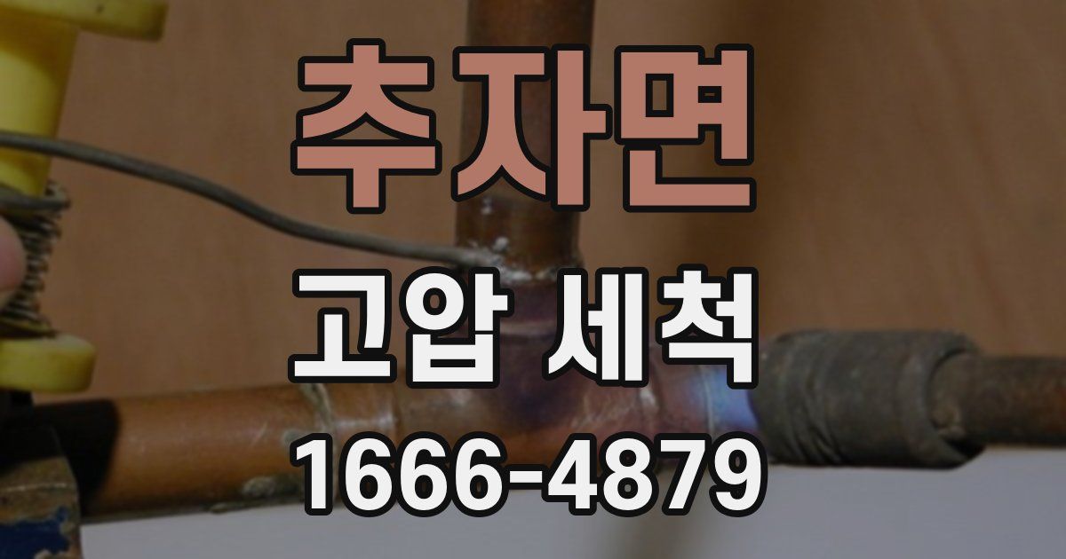 추자면 고압 세척