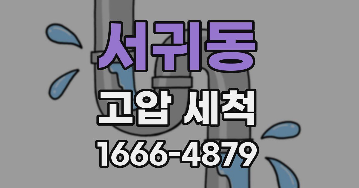 서귀동 고압 세척