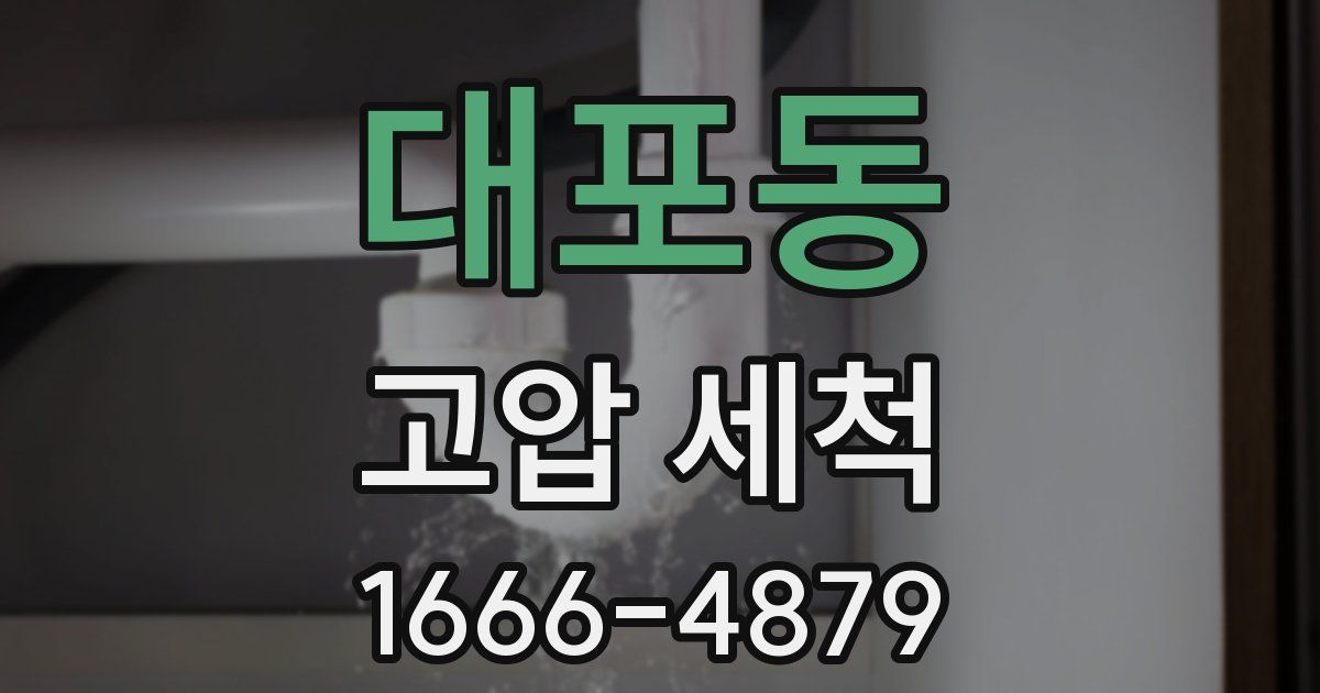 대포동 고압 세척