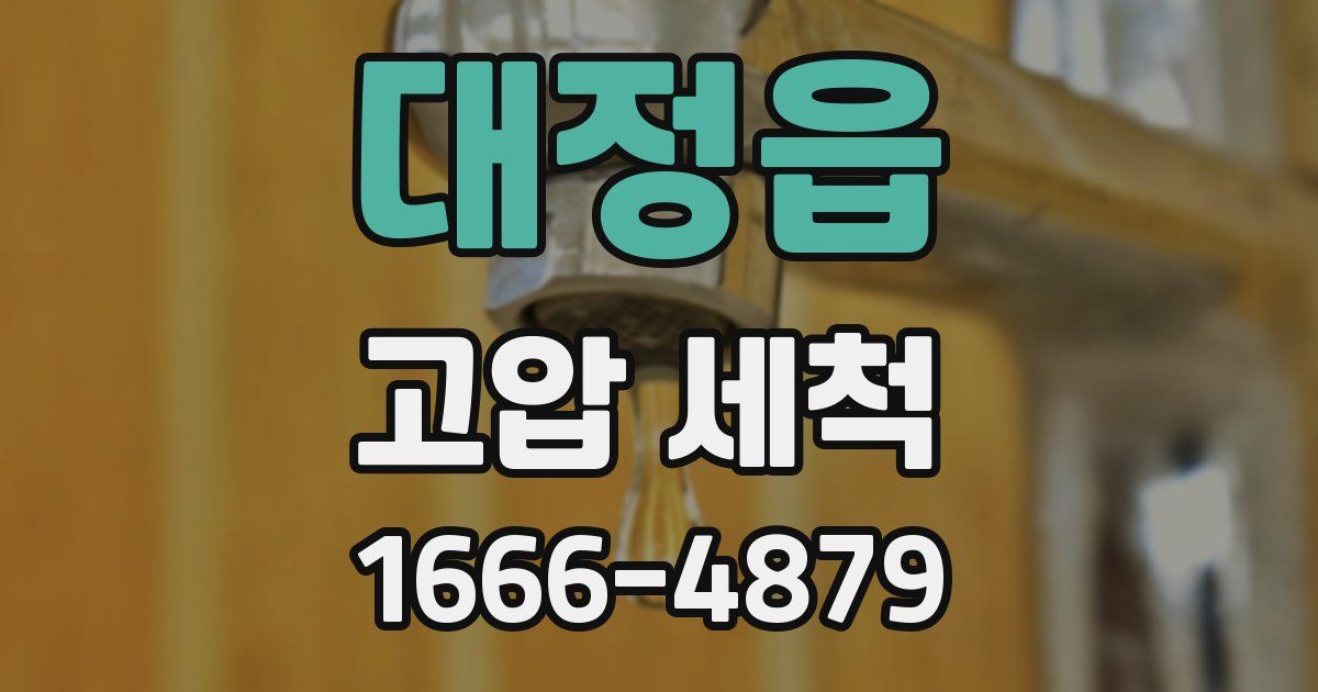 대정읍 고압 세척