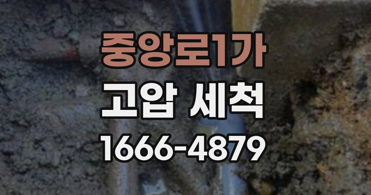 중앙로1가 고압 세척