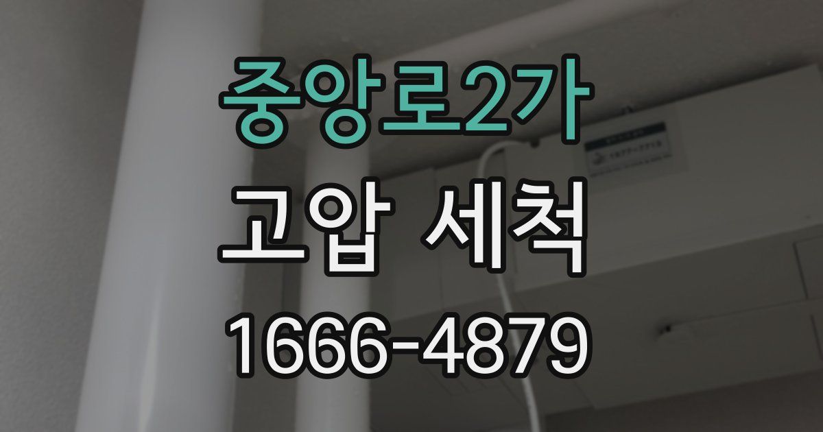 중앙로2가 고압 세척