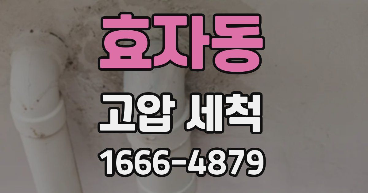 효자동 고압 세척