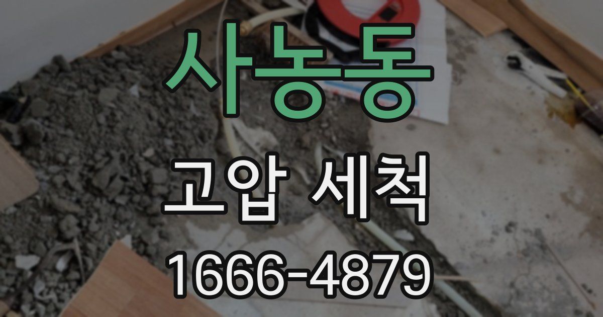 사농동 고압 세척