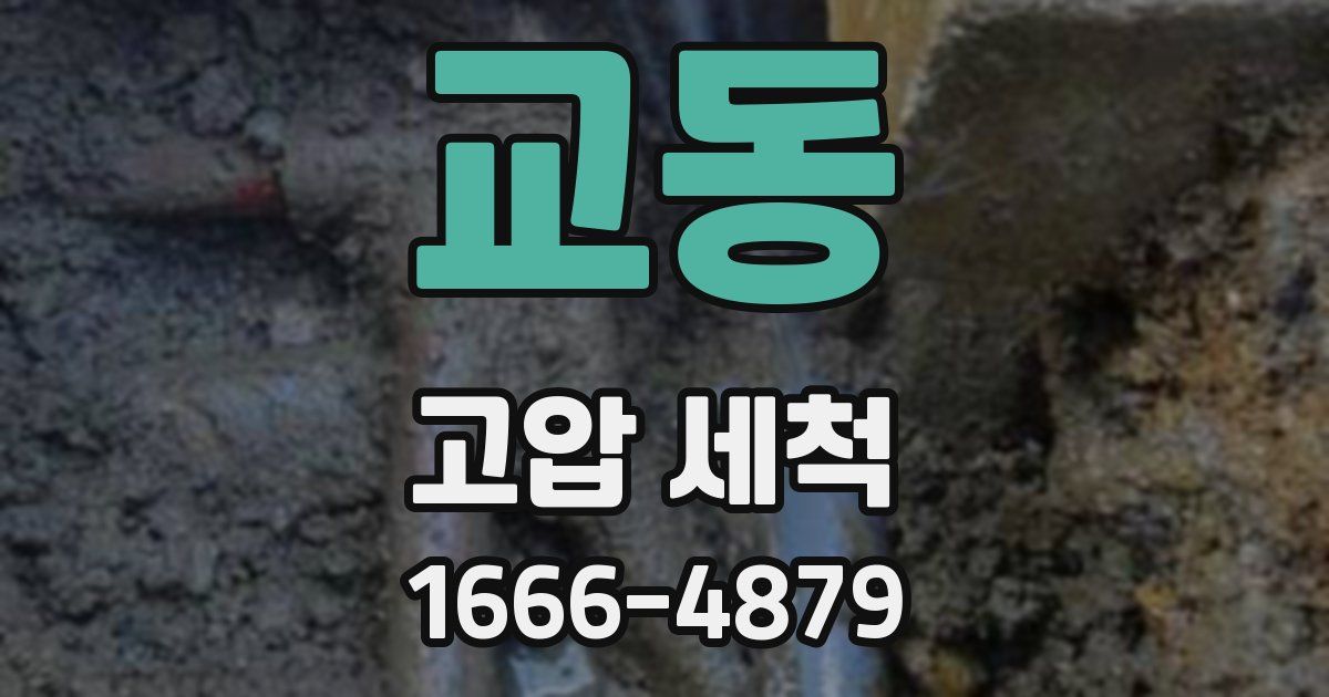 교동 고압 세척