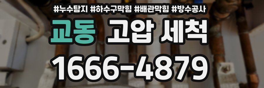 교동 고압 세척