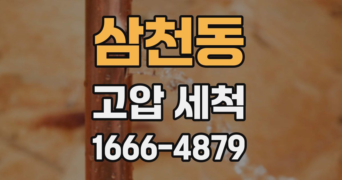삼천동 고압 세척