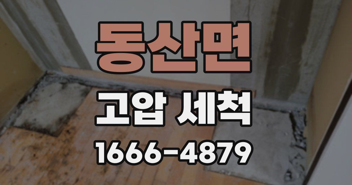 동산면 고압 세척
