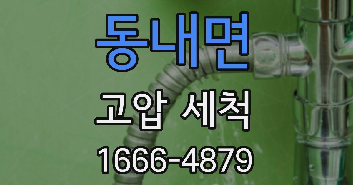 동내면 고압 세척