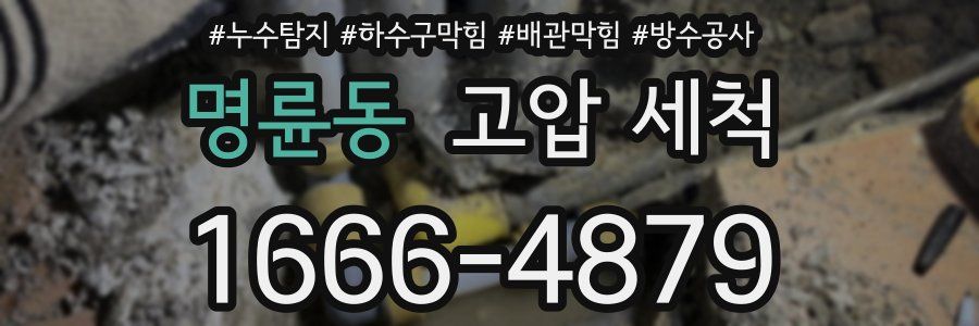 명륜동 고압 세척