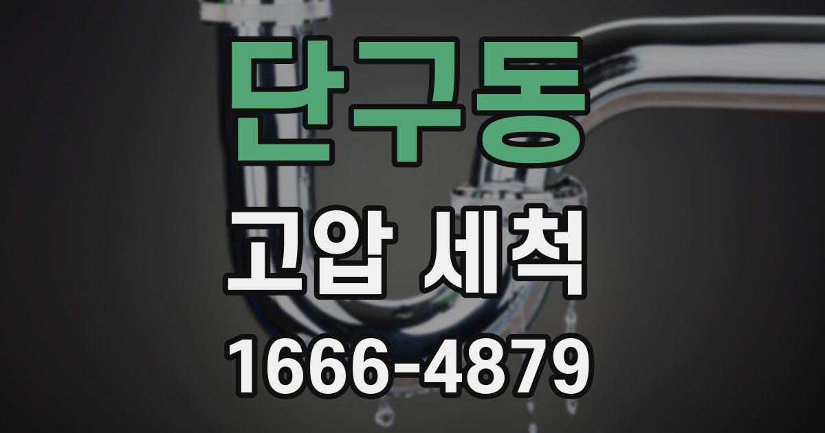 단구동 고압 세척