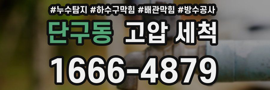 단구동 고압 세척