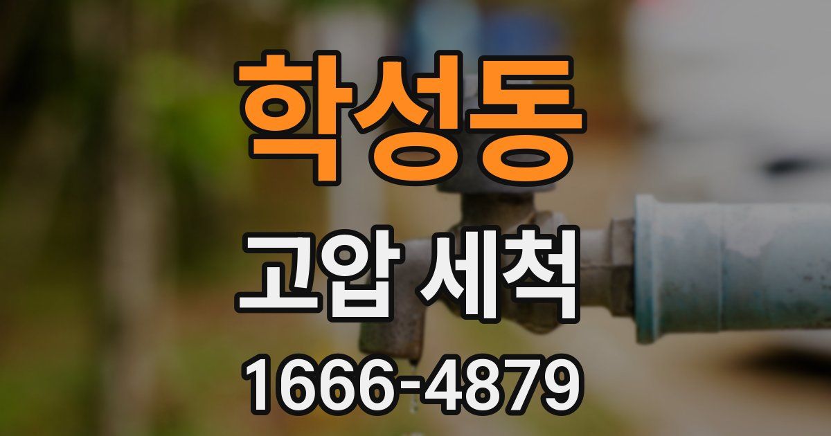 학성동 고압 세척