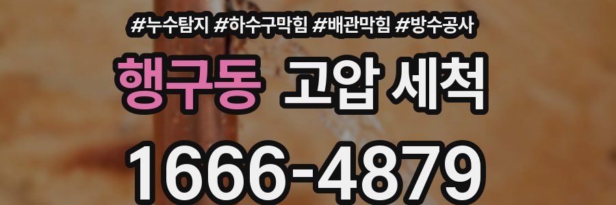 행구동 고압 세척