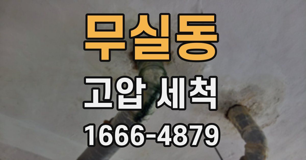 무실동 고압 세척