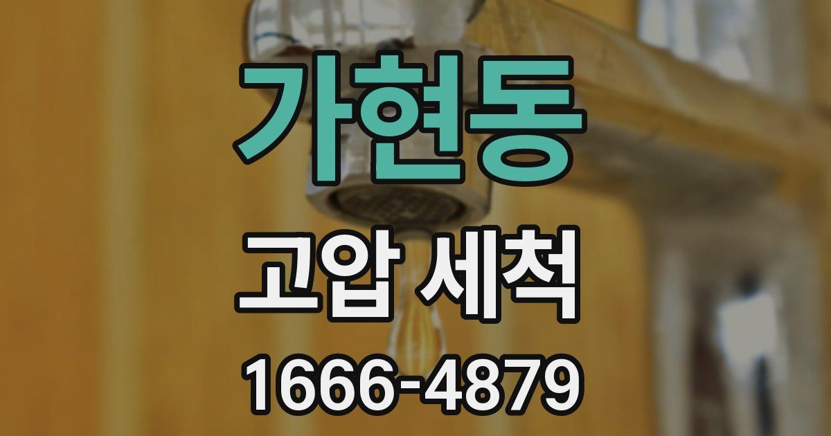 가현동 고압 세척