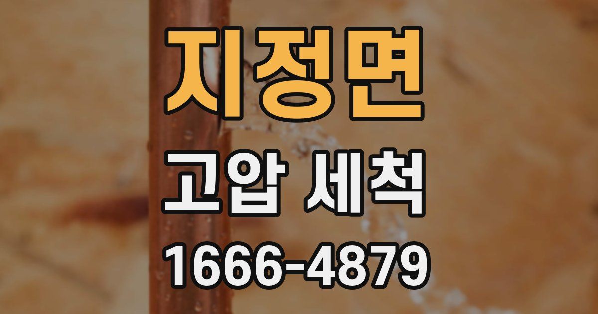 지정면 고압 세척