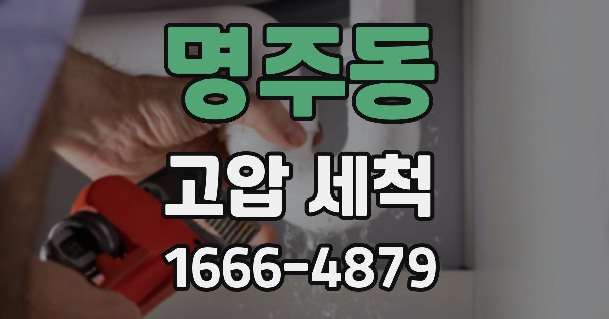 명주동 고압 세척