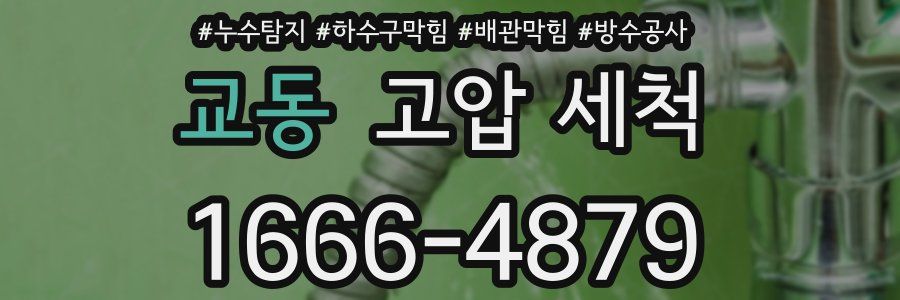 교동 고압 세척