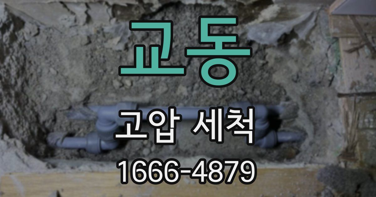 교동 고압 세척
