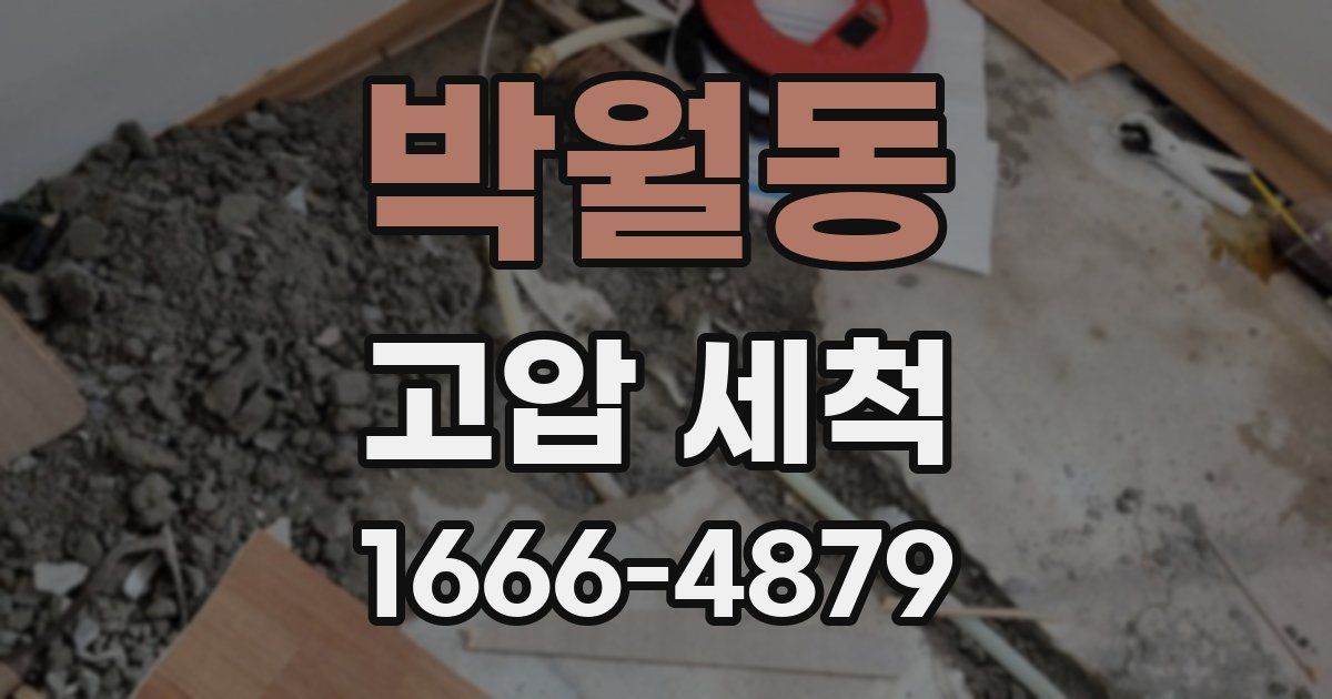 박월동 고압 세척