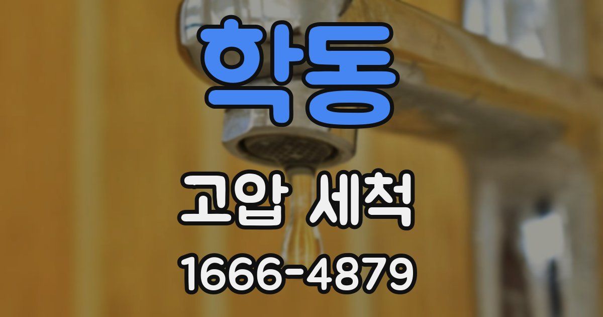 학동 고압 세척