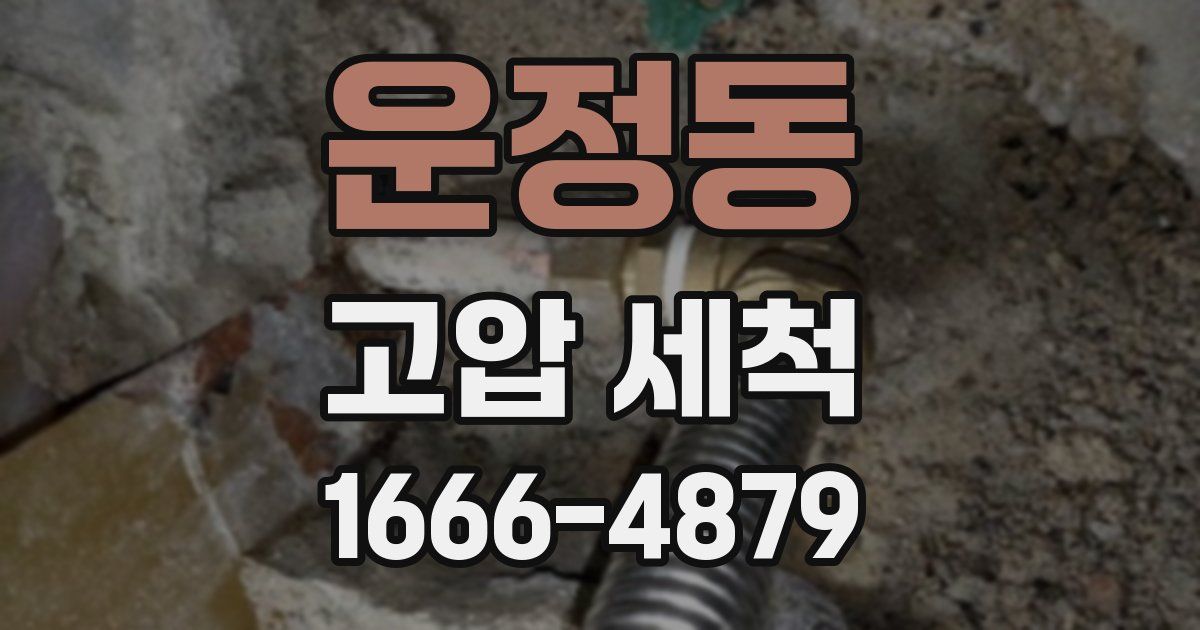 운정동 고압 세척
