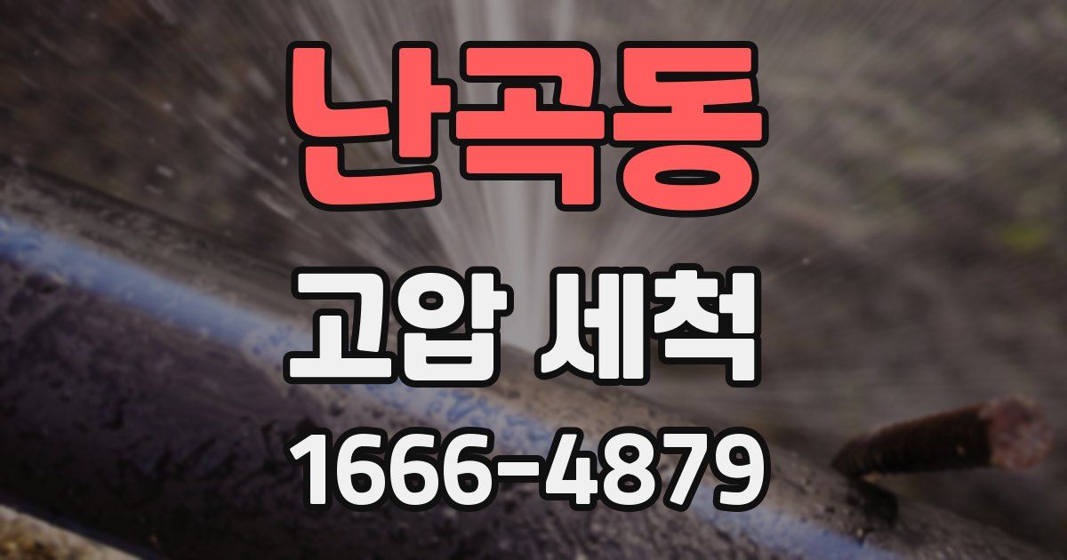 난곡동 고압 세척