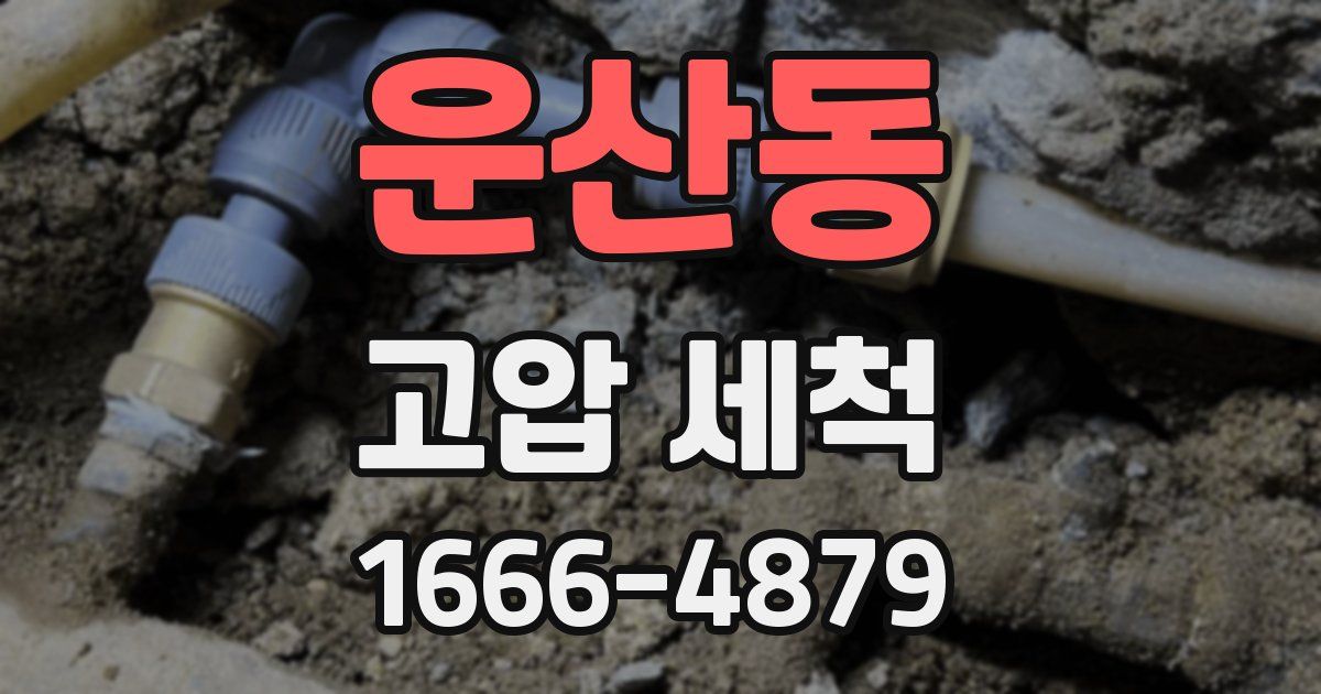 운산동 고압 세척