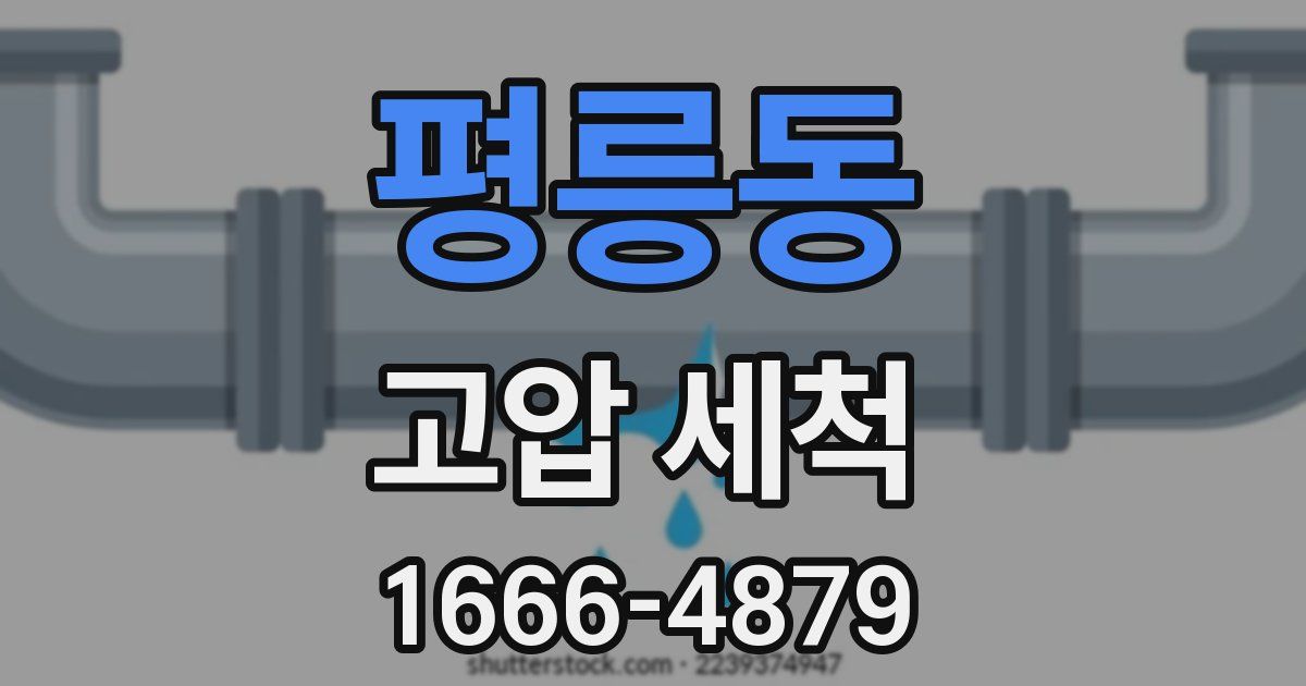 평릉동 고압 세척