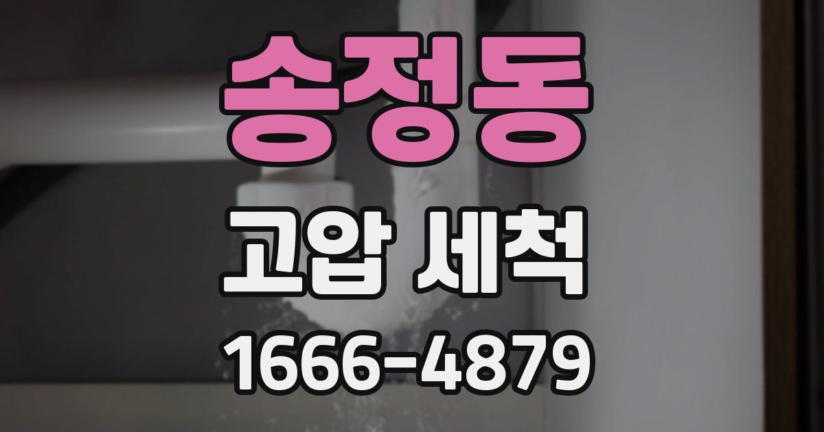 송정동 고압 세척